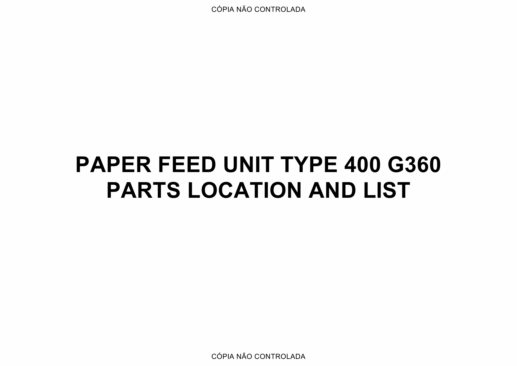 RICOH Options G360 PAPER-FEED-UNIT Parts Catalog PDF download-1